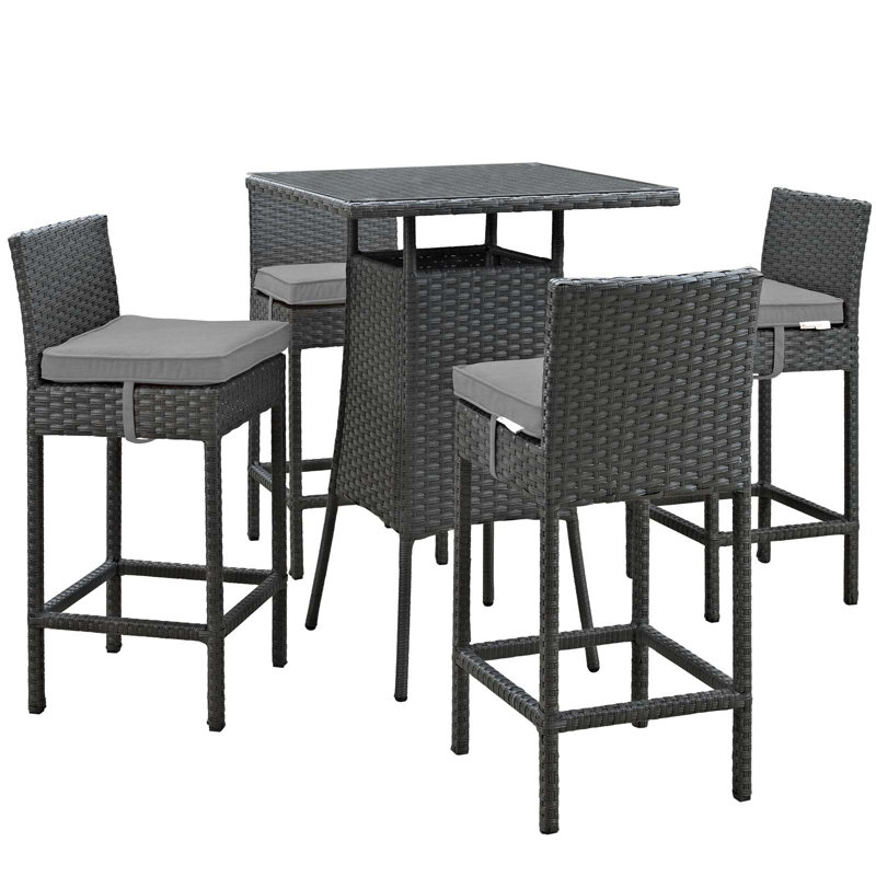 Ensemble bistro Sunbrella, Gris