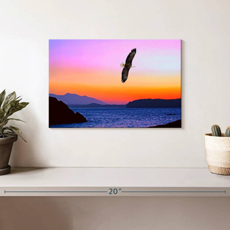 Brampt Bird Sunset, 8" H x 12" W
