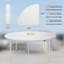 Table ronde pliante en plastique avec poignée de transport (table seulement)