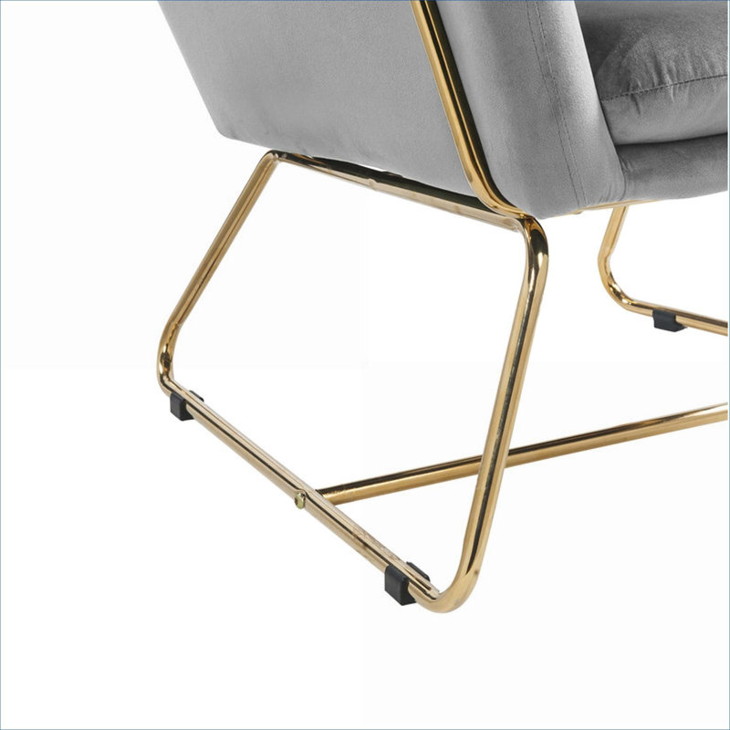 Fauteuil d'appoint avec fauteuil Glam, Gris