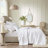 4 Piece Microfiber Reversible Ruffle Quilt Set With Throw Pillow White-108977305