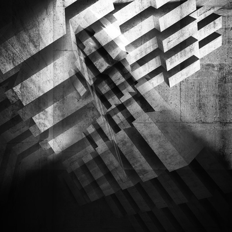 Abstract Grungy Concrete - Wrapped Canvas Print, 51cm H x 51cm W