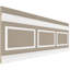 94 1/2”L Ashford Square Panel Traditional Wainscot Panelling Kit