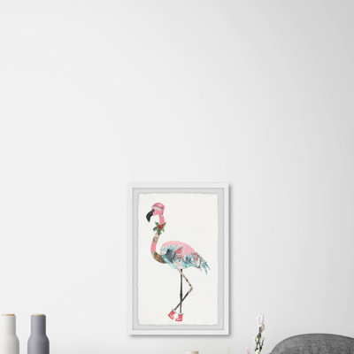 Let's Jingle and Flamingle 1 Piece Single Picture Frame Painting