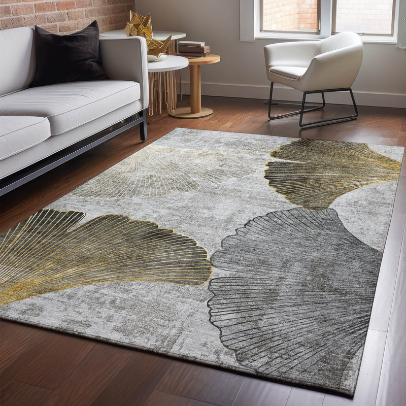 Premium Machine Washable Cerrito Gray Rug, Rectangle 8' x 10'