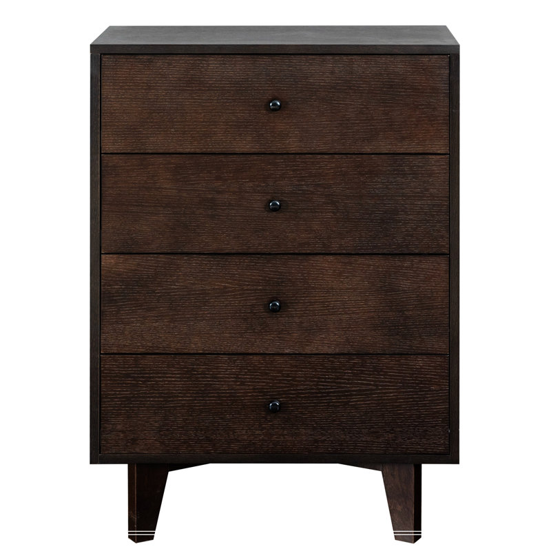 Commode en bois massif peinte par pulvérisation - Buffet rétro avec poignées rondes et support à barre transversale | Rangement multifonctionnel pour la salle à manger, le salon ou la cuisine