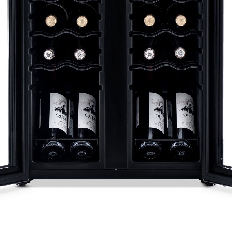 Newair 24-Bottle Stainless Steel Dual Zone Wine Fridge