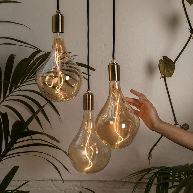 1 - Light LED Pendant, Brass
