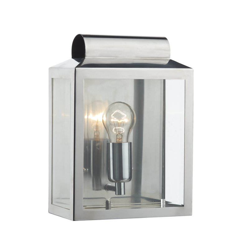 Aagat 29cm H Outdoor Wall Lantern, Stainless Steel