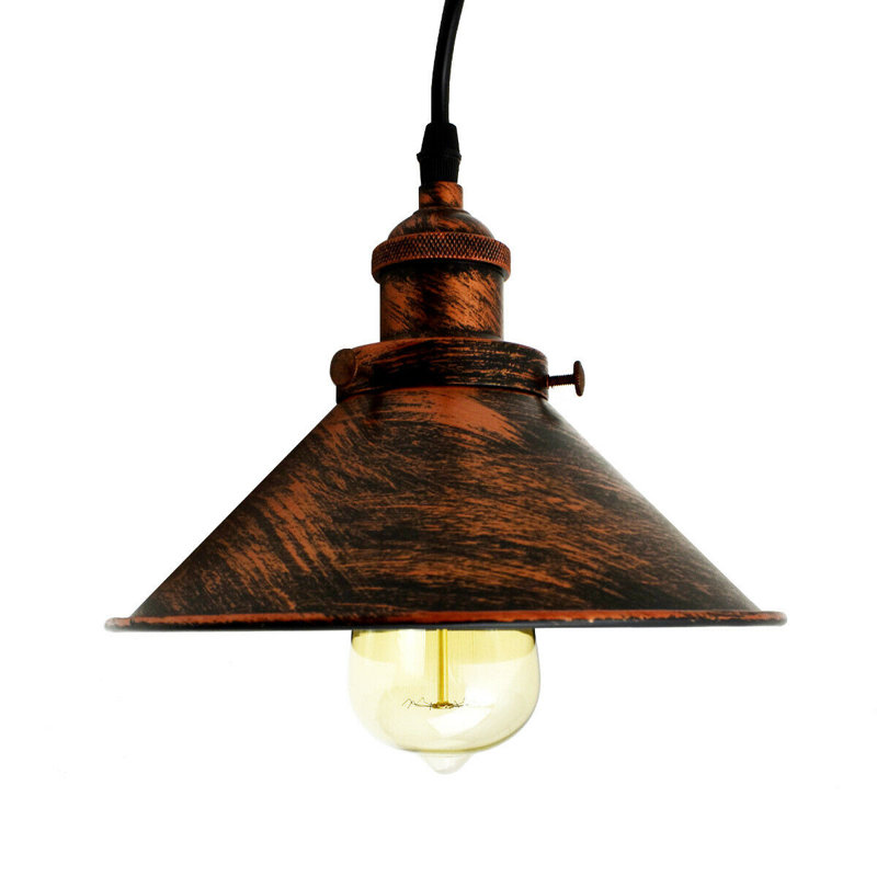 Oquossoc 1 - Light Rustic Red Single Pendant, 112cm H x 18cm W x 112cm D