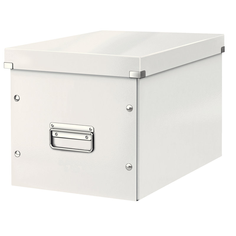 Leitz Decorative Bin, White, 32cm H x 31cm W x 36cm D