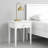 Elegant Scalloped Edge Nightstand White Bedside Table with Accent Drawer