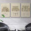 Estate and Plan III, ensemble de 3 toiles encadrées-97795704-97795705