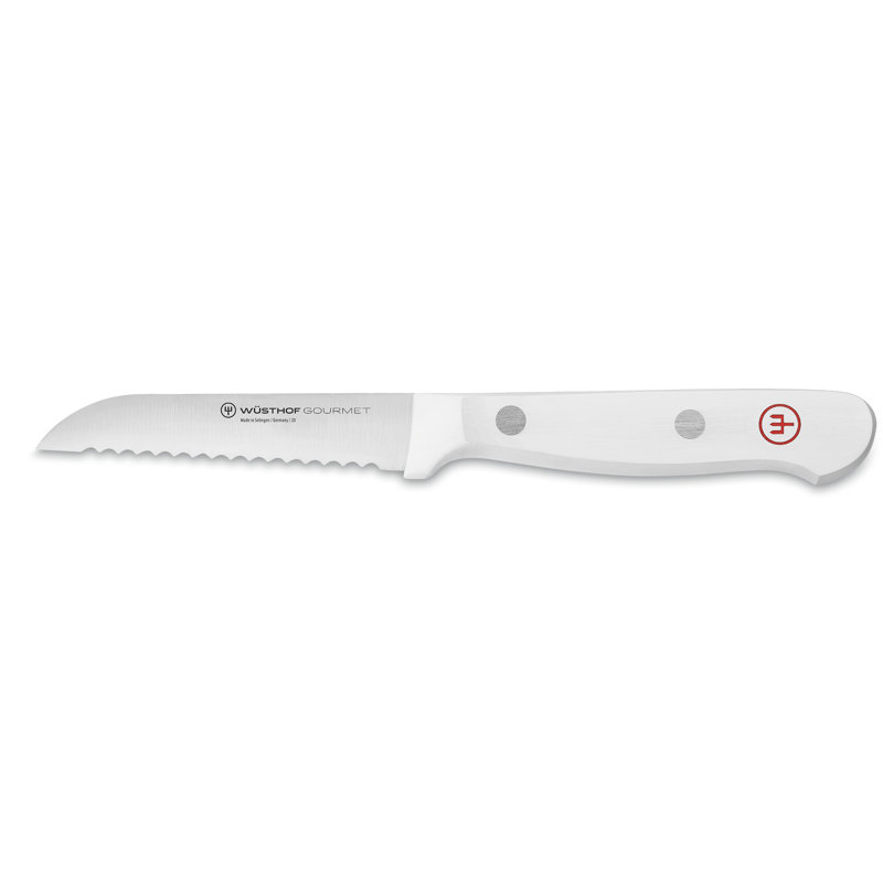 WÜSTHOF Gourmet White 3" Paring Knife, Serrated
