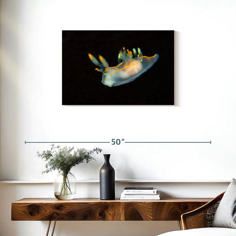 Sea Slug In Dark Waters, 20" H x 30" W