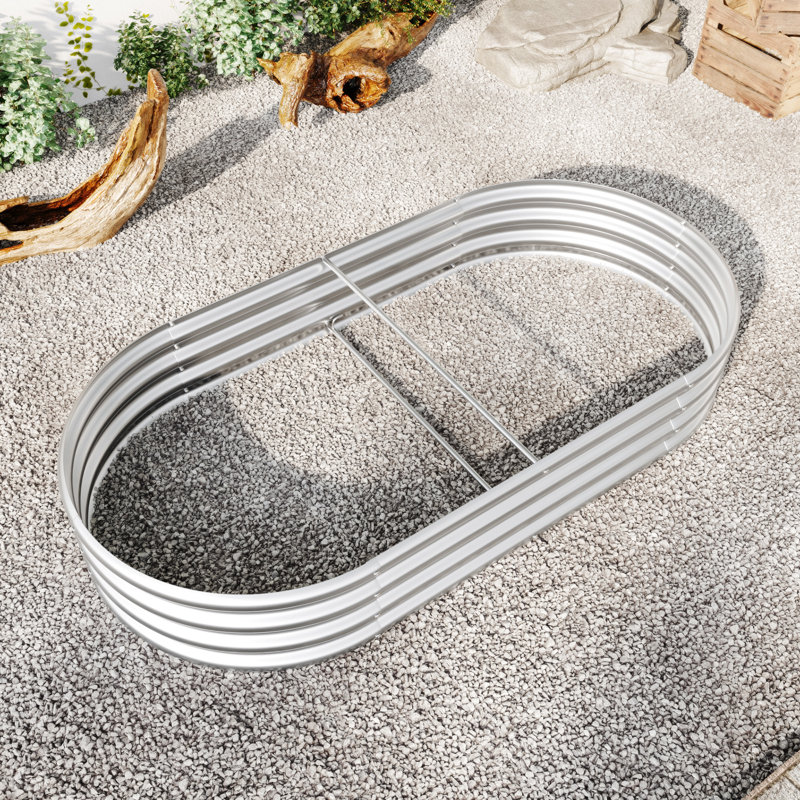 Lit de jardin surélevé pour l'extérieur, Argent argent