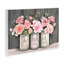 Bouquets de roses roses en fleurs, pots rustiques - peinture-105256049-105256051