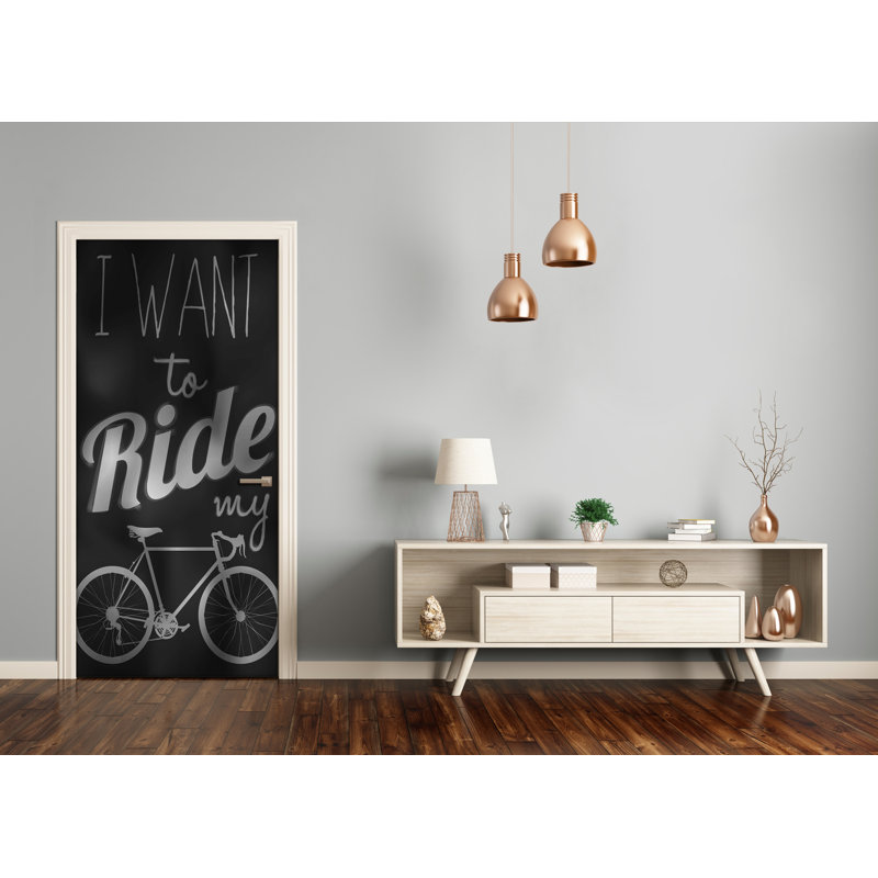 Want To Ride Door Decal