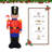 Christmas Inflatable Nutcracker Toy Soldier With Candy Cane, Outdoor Blow-Up Yard Decoration With LED Lights Display