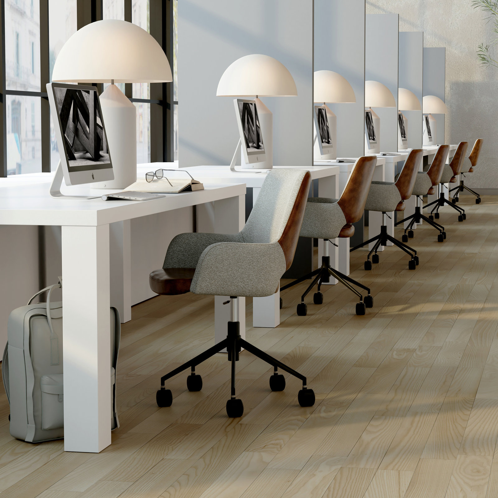 Carson Dining Table, White, 30" H x 63" L x 35.5" W