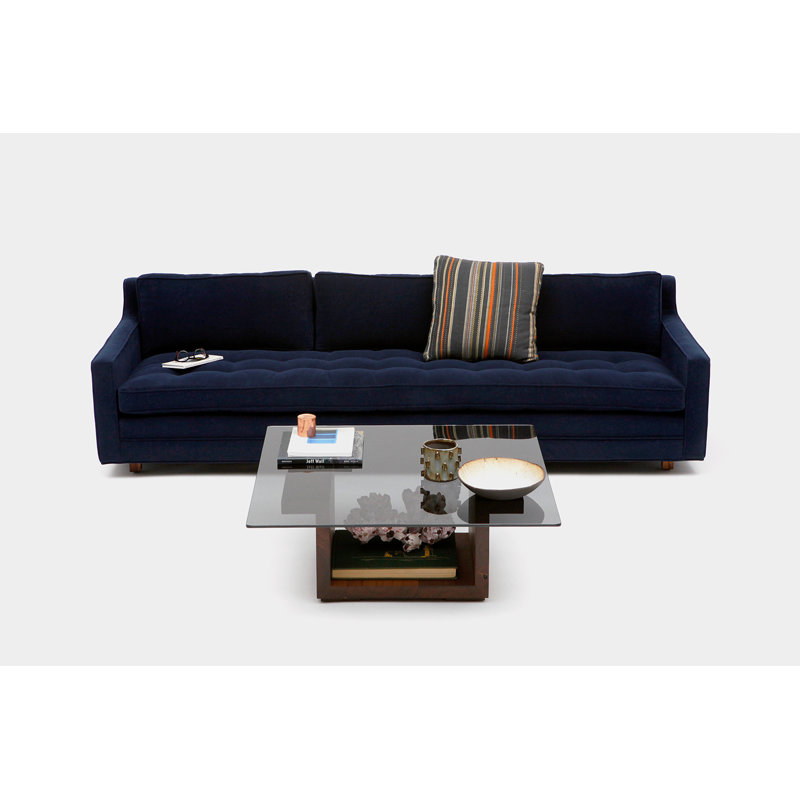 Sofa, Aged Velvet Deep Blue