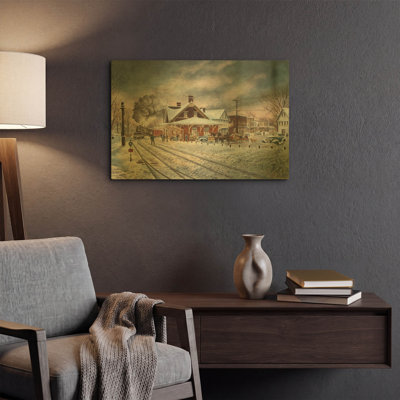 'Wilton, N.H.' By Stanton Manolakas Gold Metal Wall Art, 24" x 16"
