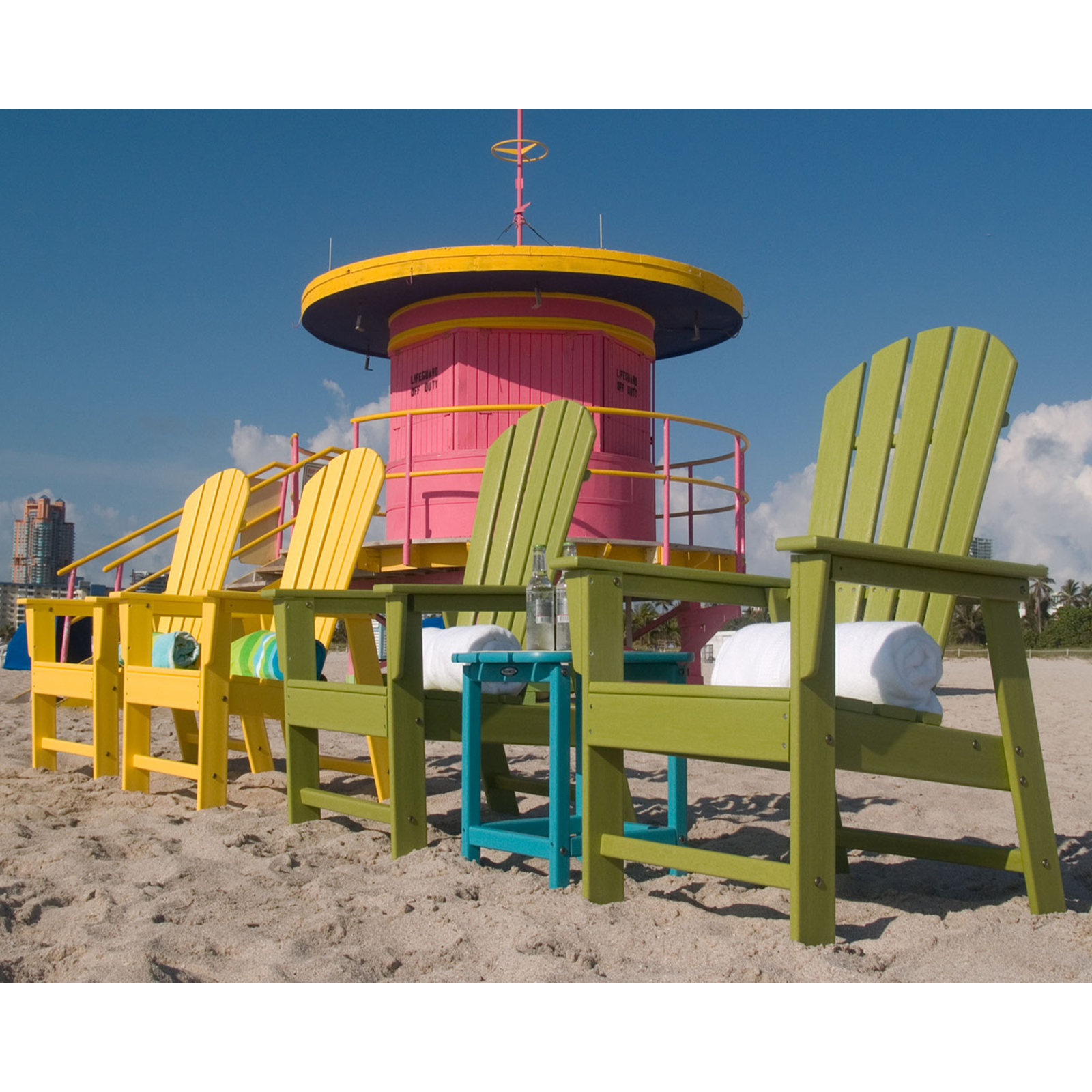 POLYWOOD® South Beach Adirondack Chair, Lemon