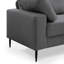 Canapé Tabitha l 84,3 po à accoudoirs carrés avec pieds en métal et capitonnage-397618634