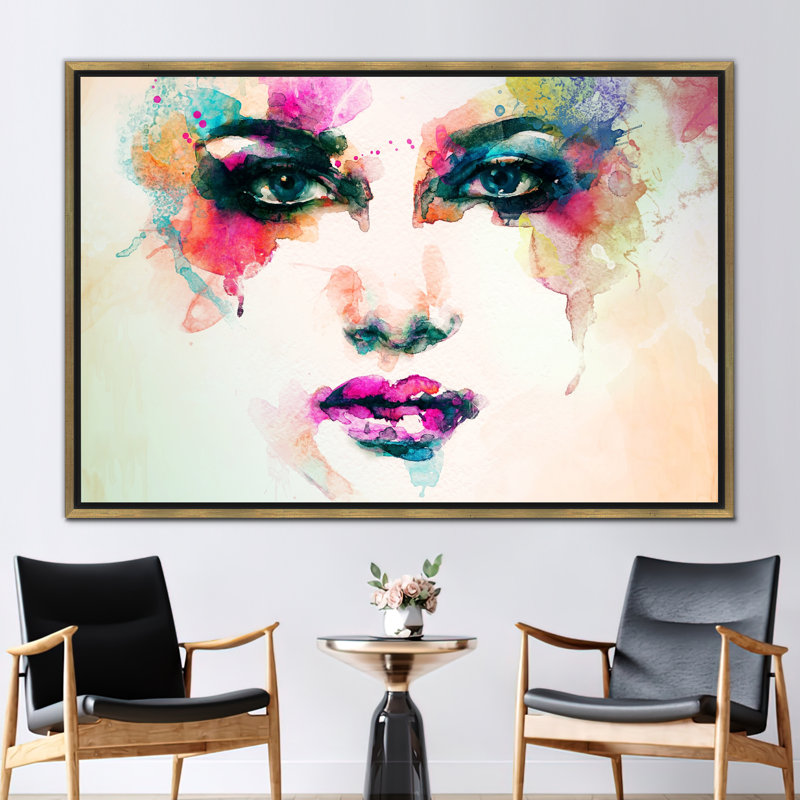 Print on Canvas, Gold, 50 cm H x 70 cm W, Framed Print without Mat
