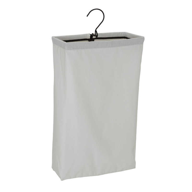 Hanging Doorknob Laundry Bag, White/Black