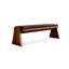Banc rembourré en bois massif noir-1645850591