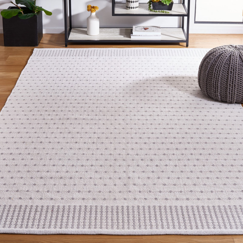 Tapis en coton à tissage plat Aitken, Rond 6 pi