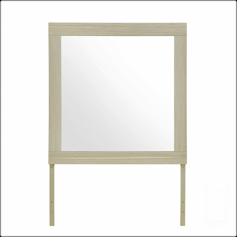 Miroir à grande échelle naturel ELS avec cadre minimaliste, rehaussant la lumière et l'espace, Naturel