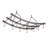 Handcrafted Reversible Arch Ceiling Pot Rack with 12 Hooks