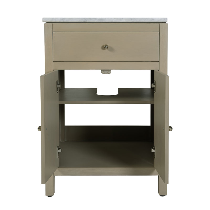 Meuble-lavabo en marbre Celine, Taupe antique
