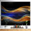 Abstrait «3D Gold Blue Wave Design», impression-35124114-35124117