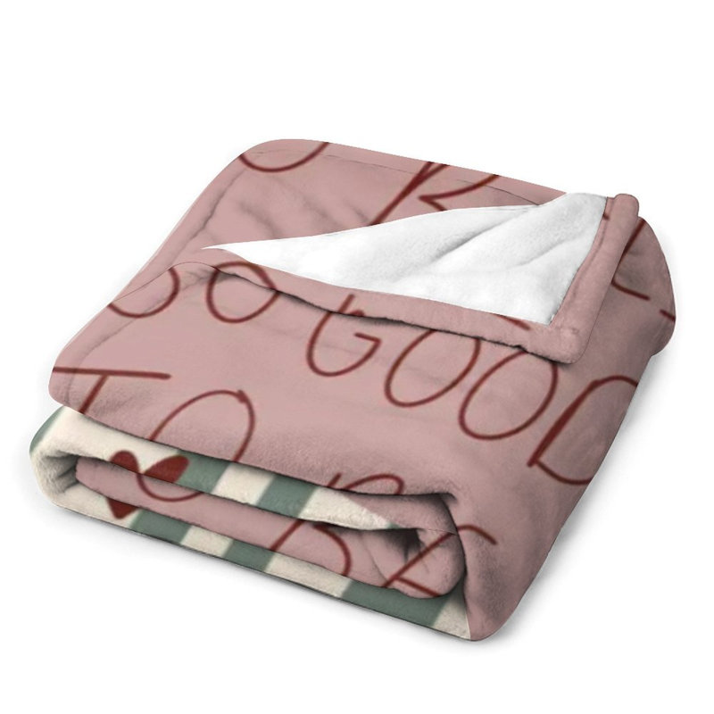 Jeté rose en flanelle de luxe, 40 po x 50 po