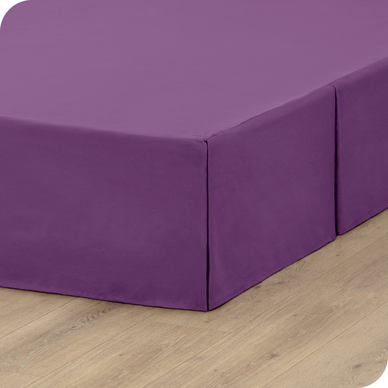 Tailored 15" Pleated Bed Skirt, Twin XL, Plum