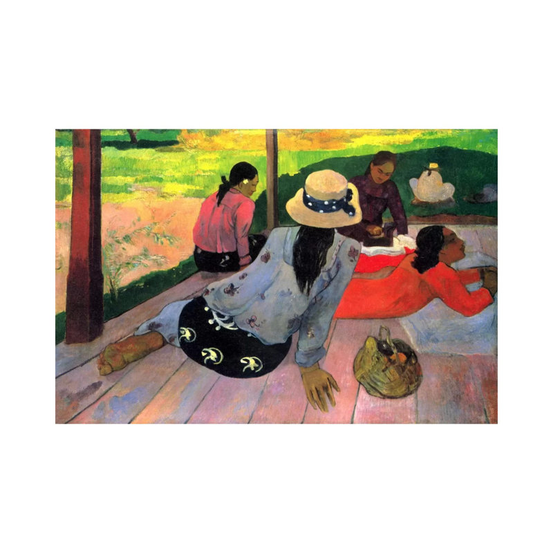 The Siesta by Paul Gauguin - Wrapped Canvas Painting, 20.32 cm H x 30.48 cm W