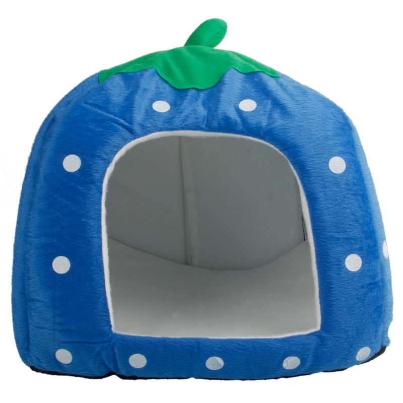 Dôme d’animal doux en coton Ricard, l 11,8 po x P 12,2 po x H 13,8 po, Bleu foncé