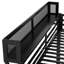 Grand lit superposé en métal noir avec tablette de rangement, pour adultes, structure stable, surface enduite, limite inférieure de 600 lb en noir, garde, lattes