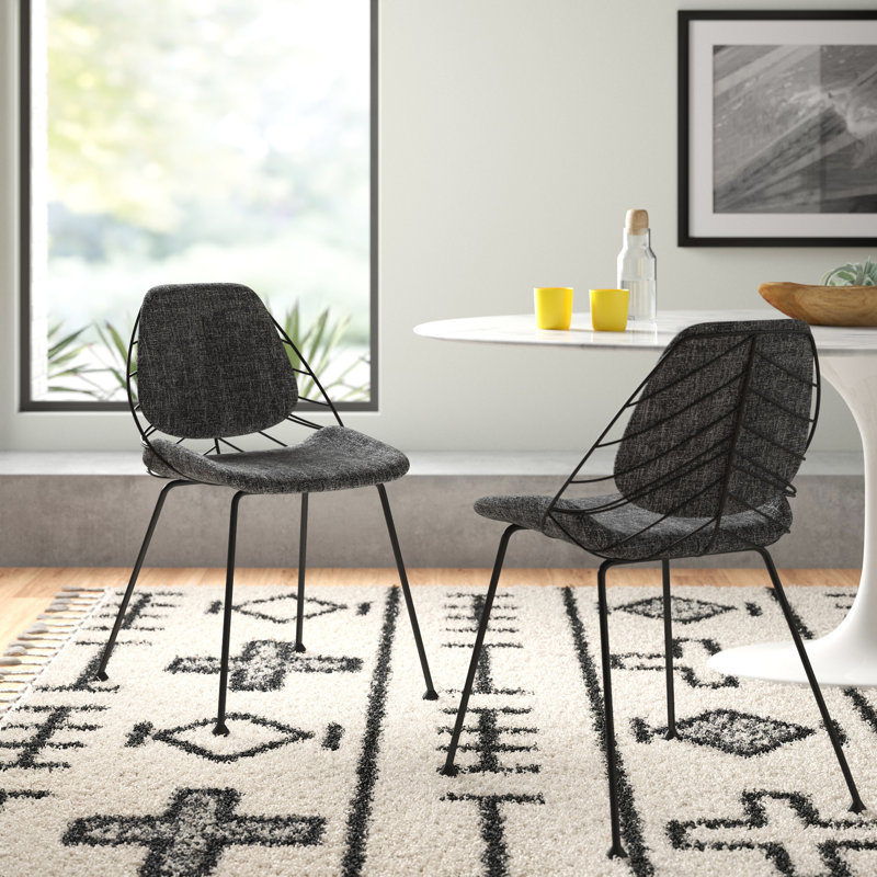 Chaise d’appoint en acier Bevers, Similicuir noir
