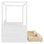 Lits de rangement à baldaquin, lit de jour simple en bois aggloméré pour maison compacte