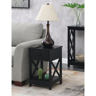 Darek End Table with 1 Drawer and Shelf