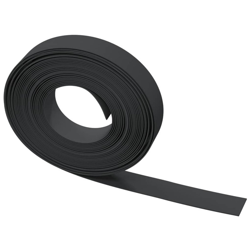 Avais Polyethylene Plastic Lawn Edging, 10cm H x 1000cm W x 0.2cm D, Black