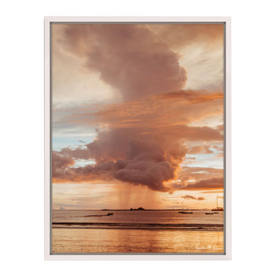 Rose Gold Rain Framed Photographic Print Canvas