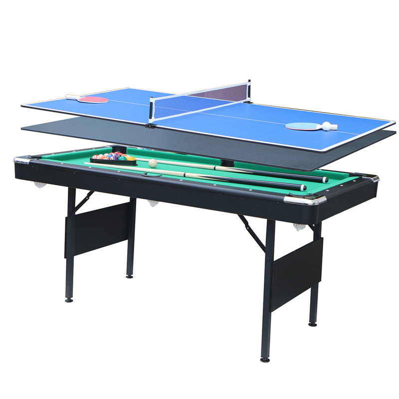 3-in-1 Multifunctional Billiards Game Table, Green