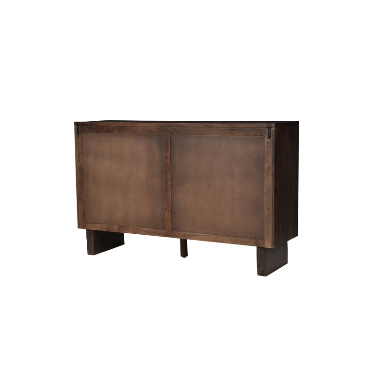 Commode 6 tiroirs Frausto, Noyer foncé
