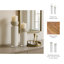 Porte-bougie cylindrique moderne pour décor de table - Porte-bougie décoratif pour entrée ou salon - ensemble de 2, 13 po, 11 po, blanc