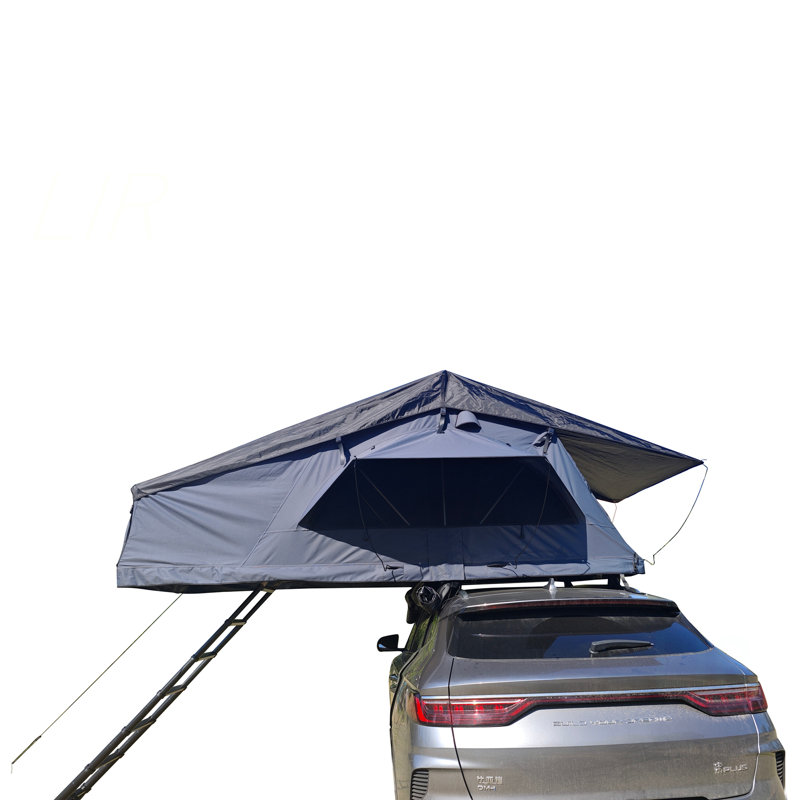 Tente de toit pour camping-car ou par-dessus la route avec une échelle télescopique pour un accès facile - imperméable